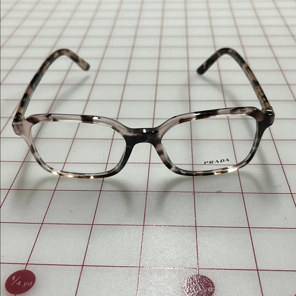 PRADA VPR03X NWOT Orchid Tortoise Acetate 53-17-140 Preppy Career Eyeglass Frame